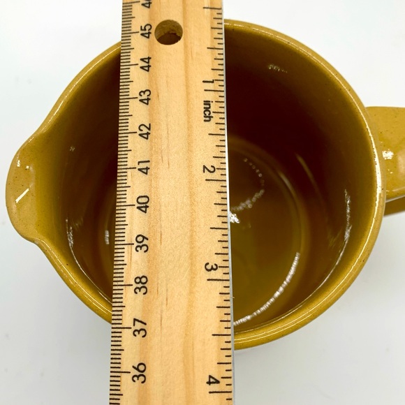 TG Green Cornishware Gold Yellow White Banded Jug Pitcher Judith Onions 4.5” HTF - Picture 11 of 11